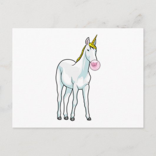 Carte Postale Chewing-gum licorne (Devant)