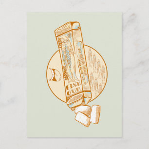 Carte Postale Chewing-gum parfumé à la sardine drôle poisson