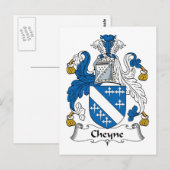 Carte Postale Cheyne Famille Crest (Devant / Derrière)