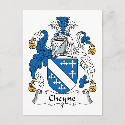 Carte Postale Cheyne Famille Crest (Devant)