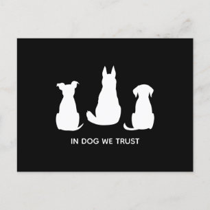 Carte Postale Chez le chien, nous faisons confiance aux Amoureux