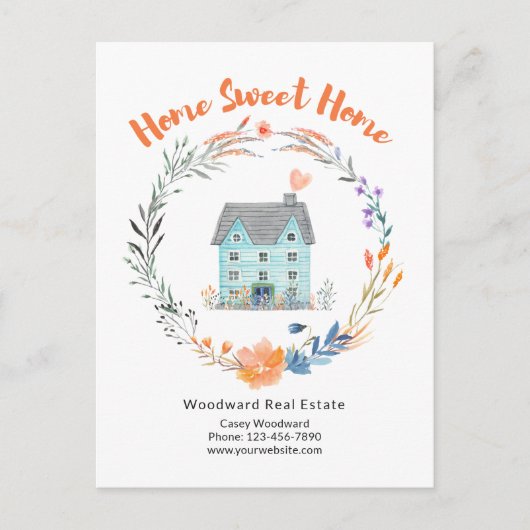 Carte Postale Chez soi c'est le Paradis Remerciements aux achete (Devant)