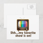 Carte Postale Chh Mon Émission Préférée Est À La Télévision (Devant / Derrière)