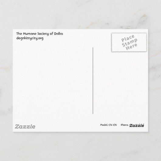 Carte postale Chi Chi (Dos)