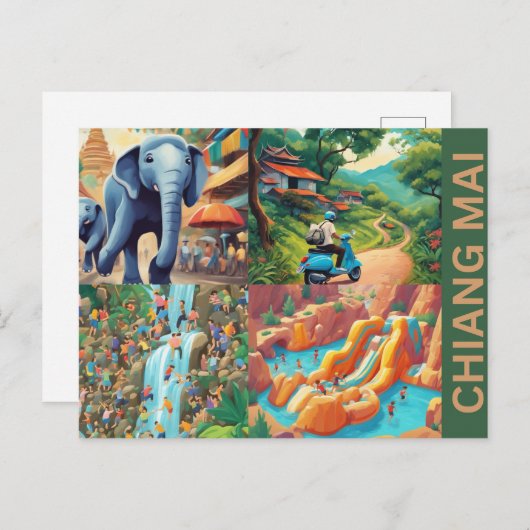 Carte postale Chiang Mai (Devant / Derrière)