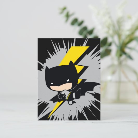 Carte Postale Chibi Batman Lightning Kick (Debout devant)
