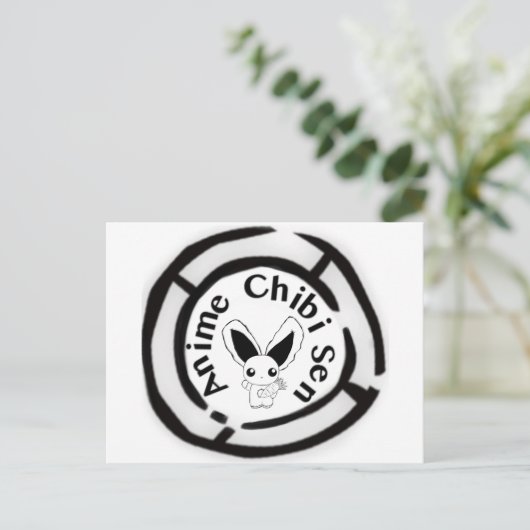 Carte Postale Chibi Bunny (Debout devant)