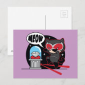Carte Postale Chibi Catwoman à voler un diamant (Devant / Derrière)