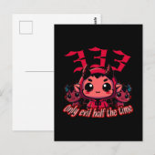 Carte Postale Chibi Devil - 333 Seulement le mal moitié du temps (Devant / Derrière)
