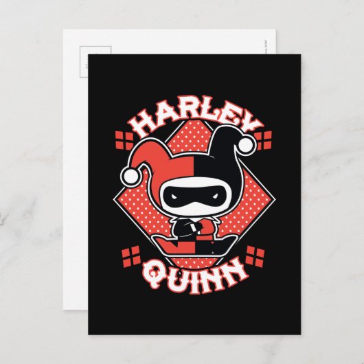 Carte Postale Chibi Harley Quinn Splits (Devant / Derrière)