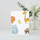 Carte Postale Chibi Jungle Animaux design (Debout devant)