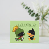 Carte Postale Chibi MARVIN LE MARTIAN™ & DAFFY DUCK™ (Debout devant)