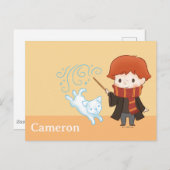 Carte Postale Chibi Ron Weasley Patronus (Devant / Derrière)