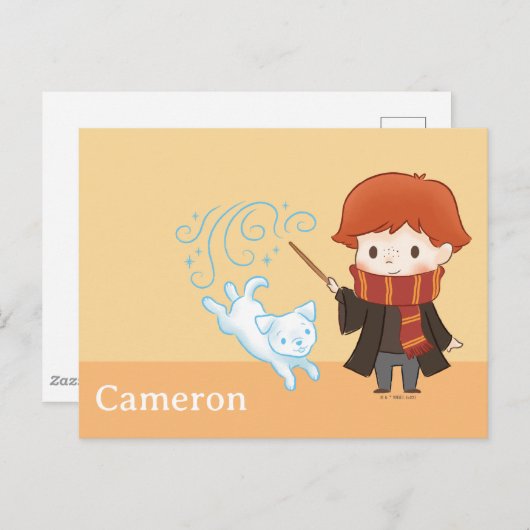 Carte Postale Chibi Ron Weasley Patronus (Devant / Derrière)