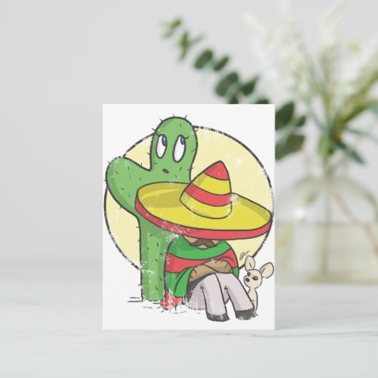 Carte Postale chibi sombrero en détresse (Debout devant)