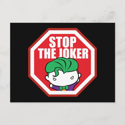 Carte Postale Chibi "Stop the Joker" Signe (Devant)