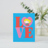 Carte Postale Chibi Supergirl LOVE (Debout devant)