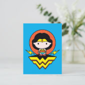 Carte Postale Chibi Wonder Woman avec Pois et logo (Debout devant)