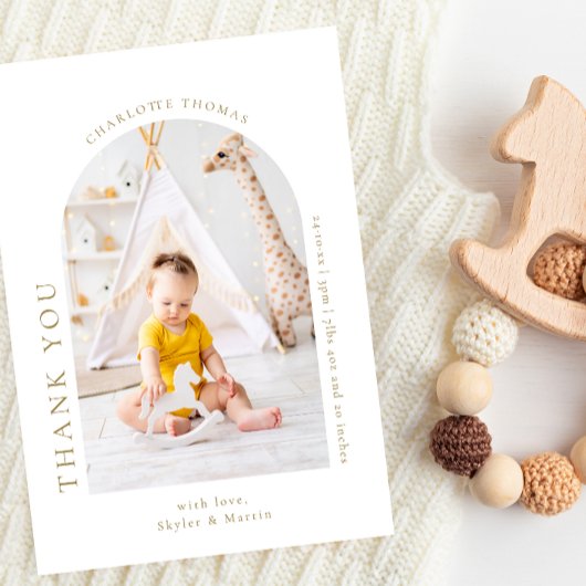 Carte Postale Chic Baby shower Arch Merci photo