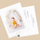 Carte Postale Chic Baby shower Arch Merci photo
