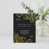Carte Postale Chic Black Gold Faire-part de mariage RSVP l site (Debout devant)