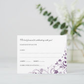 Carte postale Chic Bouquet (Plum) RSVP (Debout devant)