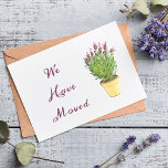 Carte Postale Chic Changement d'adresse | Faire-part de déplacem<br><div class="desc">Élégant Lavande | Faire-part mobile. Il s'agit d'un modèle prêt pour vous à ajouter vos détails à.</div>