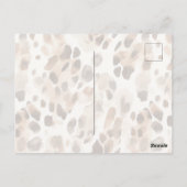 Carte Postale Chic Cream Brown Empreinte de léopard Penser à vou (Dos)