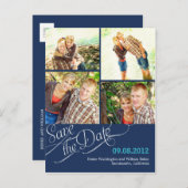 Carte postale chic de calligraphie pour annoncer l (Devant / Derrière)