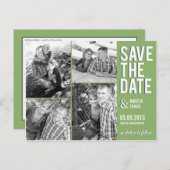 Carte postale chic de collage pour annoncer la dat (Devant / Derrière)