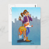 Carte postale chic et fantaisie (Devant / Derrière)