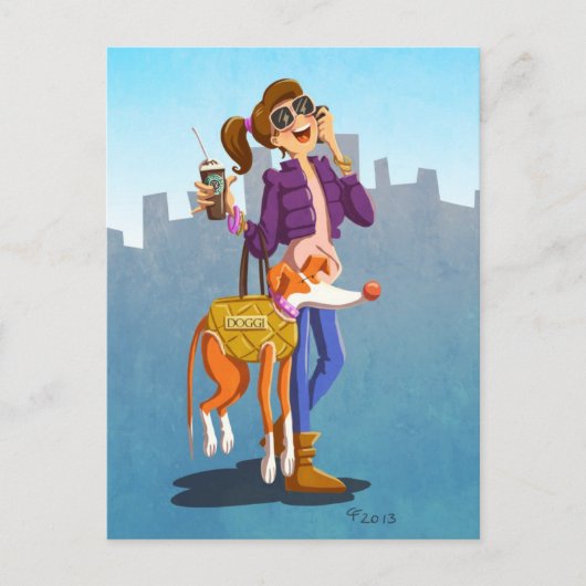 Carte postale chic et fantaisie (Devant)