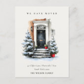Carte Postale Chic Festive Winter Front Door We have Moved (Devant)