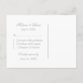 Carte Postale Chic Fleur De Lis RSVP, Gris (Dos)