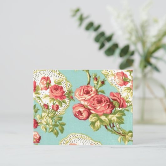 Carte Postale Chic Floral (Debout devant)
