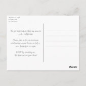 Carte Postale Chic Floral Wreath Just Eloped Faire-part Invitati (Dos)