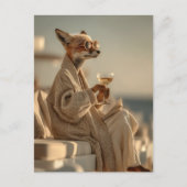 Carte Postale Chic Fox Relaxant dans le style (Devant)