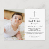 Carte Postale Chic Gold Baptism photo (Devant)
