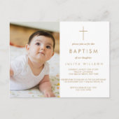 Carte Postale Chic Gold Baptism photo (Devant)