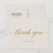 Carte Postale Chic Gold Moderne Typographie Script commercial me (Devant / Derrière)