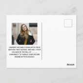 Carte Postale Chic Graduate Photo White Script Overlay 2024 (Dos)