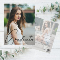 Chic Graduation Photo manuscrite Script superposit