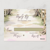 Carte Postale Chic Grapevine Winery Mariage rustique RSVP (Dos)