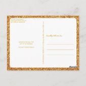 Carte Postale Chic Holiday Photo Script Gold Red Christmas (Dos)