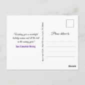 Carte Postale Chic iridescente ombre parties scintillant Noël no (Dos)