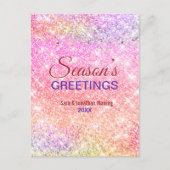 Carte Postale Chic iridescente ombre parties scintillant Noël no (Devant)