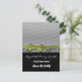 Carte Postale chic joli arc vert photo Graduation Invitation (Debout devant)