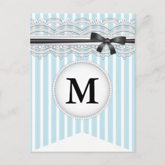 Carte postale Chic Lace Bunting Inspiré Français