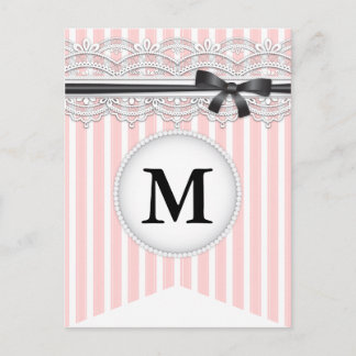 Carte postale Chic Lace Bunting Inspiré Français