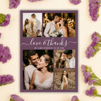 Chic Mauve Amour et Merci Mariage Merci